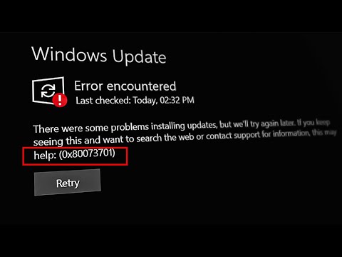 Fix Windows Update Error 0x80073701 In Windows