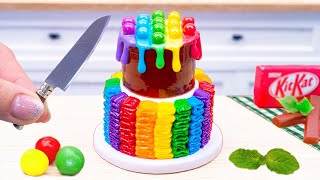 Delicious Rainbow Chocolate Cake Dessert | Amazing Miniature KitKat Chocolate Cake Recipes