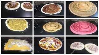 ஒரே மாவில் 10 விதமான தோசை வகைகள் தினமும் புது புது ரகம் | 10 varieties of dosa with same batter