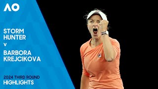 Storm Hunter v Barbora Krejcikova Highlights | Australian Open 2024 Third Round