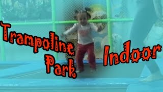Little Baby Playing at Trampoline Park / Amazing Jumping Toddler / Indoor Trampoline Park