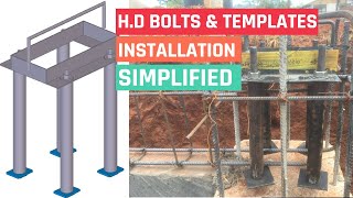 H.D Bolts Installation using H.D Bolts Templates | Practically done on site