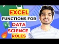 7 Most Important💯 EXCEL FUNCTIONS🔥 To Crack Data Science Interview💯 | Excel Data Analysis Functions