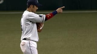 【プロ野球パ】鬼崎の華麗なプレーから鮮やかな併殺!!  2015/07/24 L-F