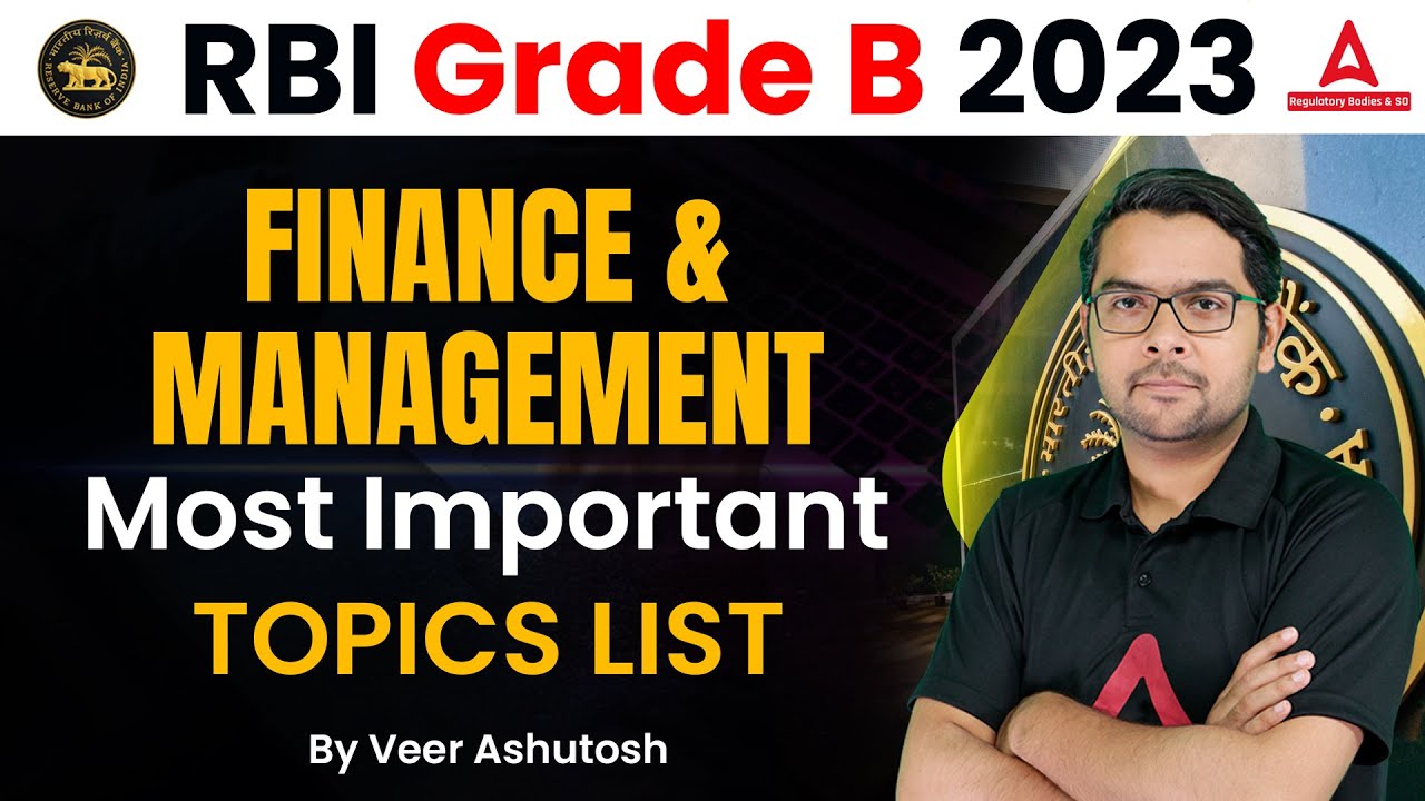 Important Topics For RBI Grade B Finance And Management | RBI Grade B ...