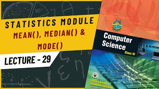 Statistics Module in Python | Python Modules | CBSE Class 11 Computer Science