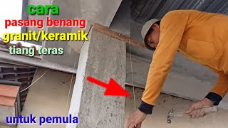 how to install granite/ceramic threads for terrace poles for beginners