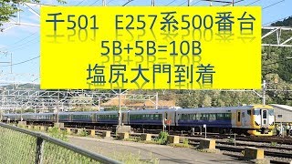 千501　E257系500番台　10両　団体列車回送IN塩尻大門