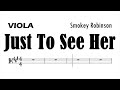 Just To See Her Viola Sheet Music Backing Track Play Along Partitura