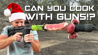 Eating A Meal Cooked ONLY With A GUN!!!