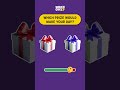 can you guess which prize would you choose which quiz quiz itsquiztime funchoices fun