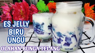 OLAHAN BUNGA TELANG | ES JELLY BIRU UNGU, 1 BAHAN PEWARNA ALAMI BISA DAPAT 2 WARNA CANTIK!!!