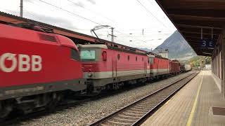 [HD] Arlbergbahn: Güterzug Durchfahrt in Ötztal-Bahnhof mit Dreifach Traktion