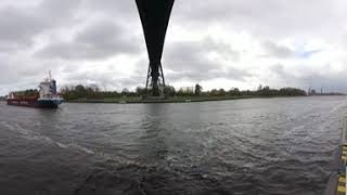 Hanging ferry over the Nord Ostsee Kanal at Rendsburg in Germany