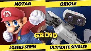 The Grind 243 Losers Semis - NoTag (Mario) Vs. oriole (ROB) Smash Ultimate - SSBU