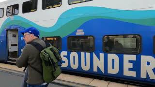 SOUNDER TRAIN ASMR SEATTLE TO LAKEWOOD I SOUTHBOUND TRAIN SPOTTING  I @MALLUSEATTLE 🇺🇸 🇺🇸 MARCH 2023