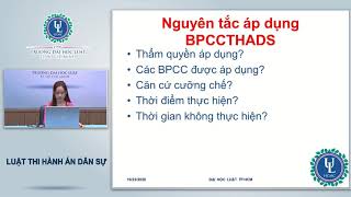 Luật THADS - Chương V  - Phần 1 - Biện pháp cưỡng chế THA