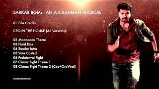 Sarkar BGMs   CEO IN THE HOUSE BGM All Versions   An A R Rahman Musical