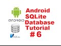 Android SQLite Database Tutorial 6 # Delete values in SQLite Database table using Android