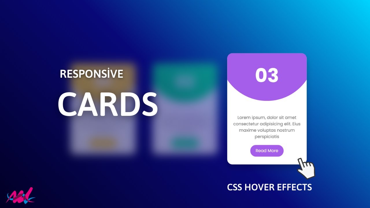 CSS Responsive Card UI Design & Hover Effects | HTML5 CSS3 - YouTube