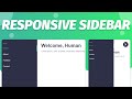 Build a Responsive Sidebar in 10 minutes | HTML, CSS & JavaScript