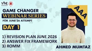 ACCA AAA Day 1 Game Changer Webinar Series June'26 | Pass AAA First Attempt | Success Strategy