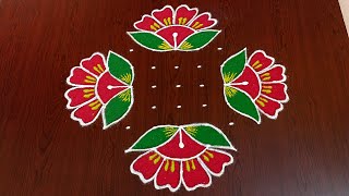 9×1dots beautiful sankranti chukkala muggulu🌷|easy sankranti rangoli|Pongal kolams#Rang Kaa Rangoli