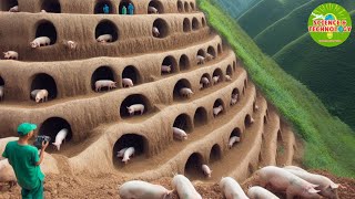 Amazing and Incredible Organic Pig Farming in Cave in China. Unbelievable Pig Farming 2024, Pig farm