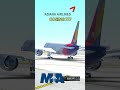 powerful asiana boeing 777 takeoff from miami airport in infinite flight shorts