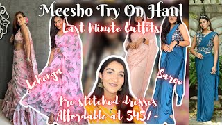 Meesho Party wear affordable haul ||Stitched saree,dresses |Designer inspired dresses |hit or flop ?