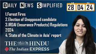 The Hindu & The Indian Express Analysis | 28 April, 2024 | Daily Current Affairs | DNS | UPSC CSE