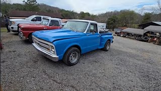 For Sale: 1967 Chevy C10 Stepside Bed truck at K&K Salvage in Madisonville, Tenn. Price is in video!