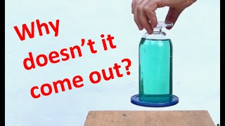 upside down water glass physics