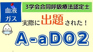 《6分で解説》【3学会合同呼吸療法認定士ー血液ガスの解釈】ガス交換、A-aDO2について