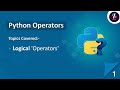 Python Tutorial For Beginners in Hindi | Logical Operators in Python | Python Tutorial
