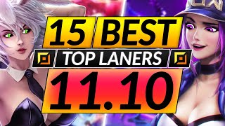 15 BEST TOP LANE Champions to MAIN and RANK UP in 11.10 - Tips for Season 11 - LoL Guide