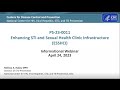 Informational Webinar: Enhancing STI and Sexual Health Clinic Infrastructure NOFO (CDC-RFA-23-0011)