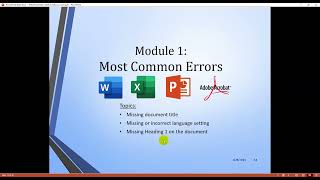 Creating Accessible Documents Training Recording