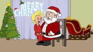 Hillary Clinton visits Santa