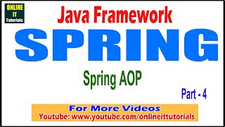 Java Framework tutorial | Spring AOP Part - 4 | Onlineit tutorials