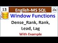 Sql window function | Window Function in Sql