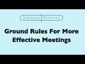 The Most Important Meeting Ground Rule