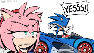 Crossworlds Flirting | Sonic Comic Dub | Sonamy