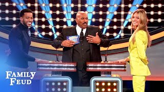 Hear Bachelor Eric Bigger's podium philosophy! | Celebrity Family Feud