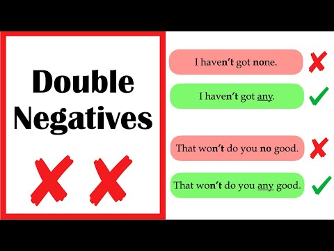 What does a double negative mean?