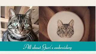 細密猫刺繍🐱制作過程‖ All about Guri’s embroidery