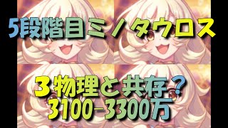 【プリコネR】5段階目 ミノタウロス　デレリマ 3225万【3物理と共存？】※追記2