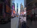 new york city times square travel shorts walking