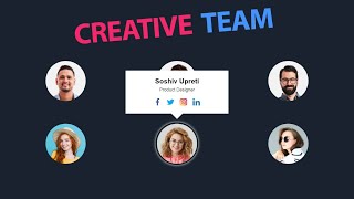 Responsive Team Section using by Html & Css