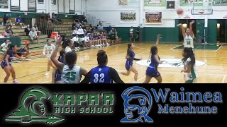 Kapaa Warriors Girls Basketball VS Waimea Menehune 12-19-24 LIVE